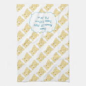 甘いテディモダンベア赤ちゃんシャワーの贈り物 キッチンタオル (縦)