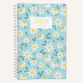 甘いデイジーパタパーソナライズされたーン ノートブック (正面)
