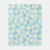 甘いデイジーパターン フリースブランケット (正面)