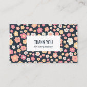 甘いデイジーフローラQRコード社会アイコンありがとう 名刺 (正面)