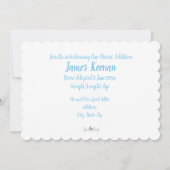 甘いデイジー誕生発表写真カード 招待状 (裏面)