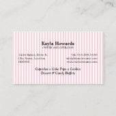 甘いデザートのベーカリー 名刺 (裏面)