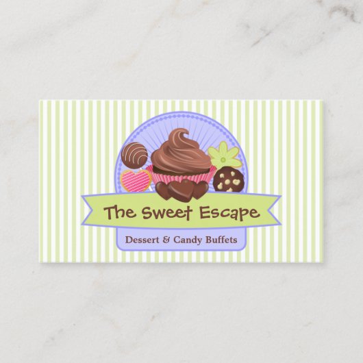 甘いデザートの緑 名刺 (正面)