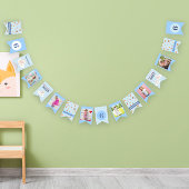 甘いデザートは青い誕生日の写真を夢見る バンティングフラッグ