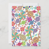 甘いデザートキャンディスウィート16または任意の年齢の招待状 招待状 (裏面)