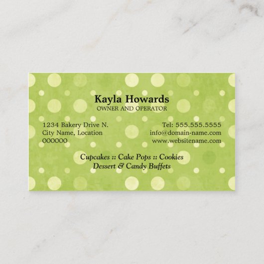 甘いデザート 名刺 (裏面)