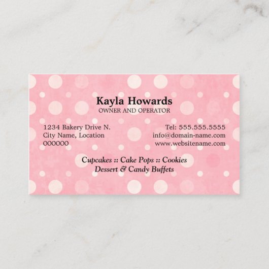 甘いデザート 名刺 (裏面)