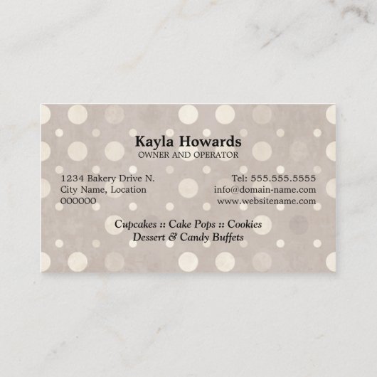 甘いデザート 名刺 (裏面)