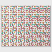 甘いデザート、手描きヴィンテージイラストレーション。 ラッピングペーパー (フラット)