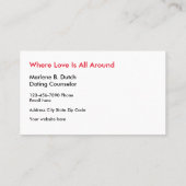 甘いデートすることサービス 名刺 (裏面)