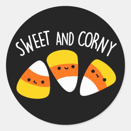 甘いトウモロコシおもしろいの粒プンダークBG ラウンドシール (正面)