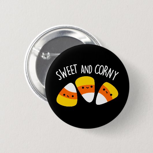 甘いトウモロコシおもしろいの粒プンダークBG 缶バッジ (正面&裏面)