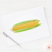 甘いトウモロコシ 楕円形シール (封筒)