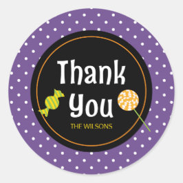 甘いトリックまたはハロウィーンをありがとう ラウンドシール