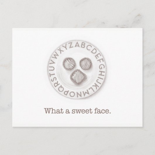 甘いトリュフ顔 ポストカード (正面)