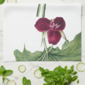 甘いトリリウムボタニカル キッチンタオル (折り畳み)