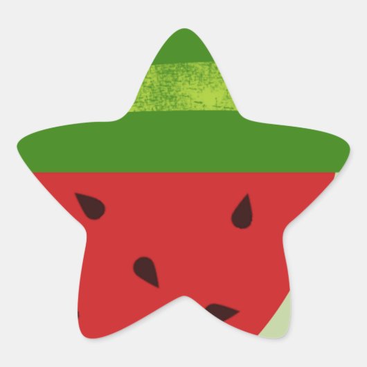 甘いトリートスイカ 星シール (正面)