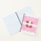 甘いトリートチョコレートイチゴとケーキポップ ノートブック (内部)