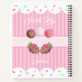 甘いトリートチョコレートイチゴとケーキポップ ノートブック (裏面)