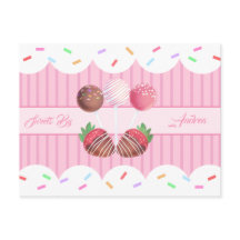 甘いトリートチョコレートイチゴとケーキポップ