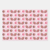 甘いトリートチョコレートイチゴとケーキポップ ラッピングペーパーシート (正面)