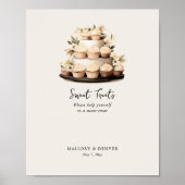 甘いトリートナ素朴ルヴィンテージウェディングサイン ポスター (正面)