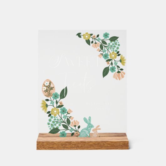 甘いトリートメント春フローライースターバニー アクリルサイン (正面)