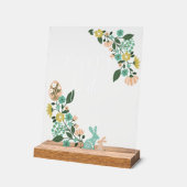 甘いトリートメント春フローライースターバニー アクリルサイン (傾斜)