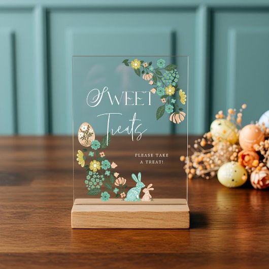 甘いトリートメント春フローライースターバニー アクリルサイン