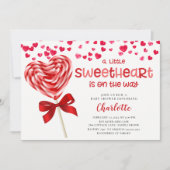 甘いトリートリトルスウィートベビーシャワーインビタット 招待状 (正面)
