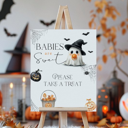甘いトリートリトルブベビーシャワーハロウィーン ポスター