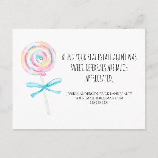 甘いトリート実在不動産の紹介 ポストカード (正面)