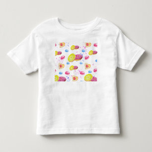 甘いドーナツとカラフルグレーズパターン トドラーTシャツ