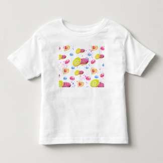 甘いドーナツとカラフルグレーズパターン トドラーTシャツ