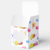 甘いドーナツとカラフルグレーズパターン フェイバーボックス (オープン)