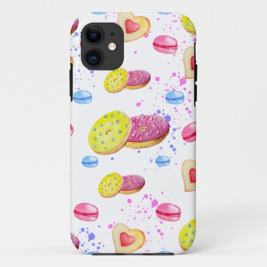 甘いドーナツとカラフルグレーズパターン Case-Mate iPhoneケース (裏面)