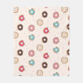 甘いドーナツ型 フリースブランケット (正面)