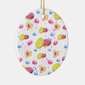 甘いドーナツ、カラフル釉薬 セラミックオーナメント (右)