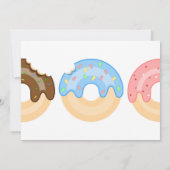 甘いドーナツ、ローズゴールドの赤ちゃんへのプレゼント 招待状 (裏面)