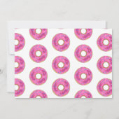 甘いドーナツ、ローズゴールドの赤ちゃんへのプレゼント 招待状 (裏面)
