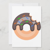 甘いドーナツ、虹の色、甘い最初の誕生日 招待状 (裏面)