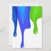 甘いドーナツ、虹の色、甘い最初の誕生日 招待状 (裏面)