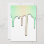 甘いドーナツ、虹の色、甘い最初の誕生日 招待状 (裏面)