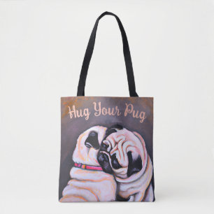 甘いハグあなたのpugトートバッグ トートバッグ