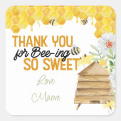 甘いハチの巣を作ってくれてありがとう スクエアシール (正面)