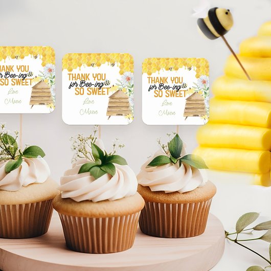 甘いハチの巣を作ってくれてありがとう スクエアシール