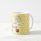 甘いハチミツかわいい小さなハチ コーヒーマグカップ (正面右)