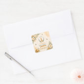 甘いハチミツのミツバチの誕生日 スクエアシール (封筒)