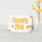 甘いハニービーありがとう カード (黄色い花)
