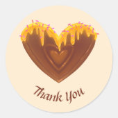 甘いハートありがとうステッカラフルク ラウンドシール (正面)